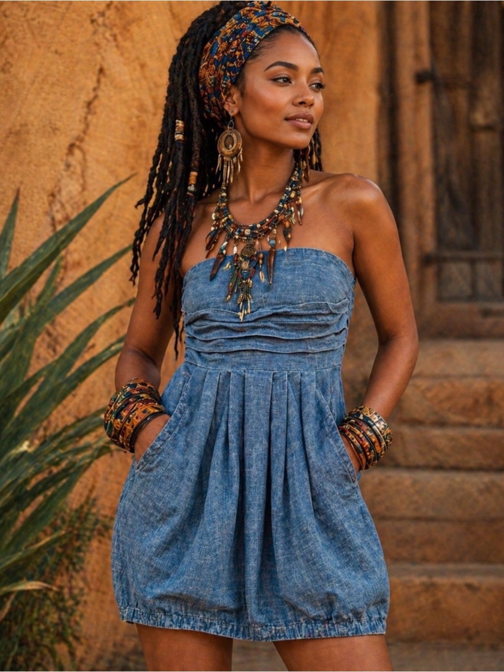 Denim Blue Mini Dress